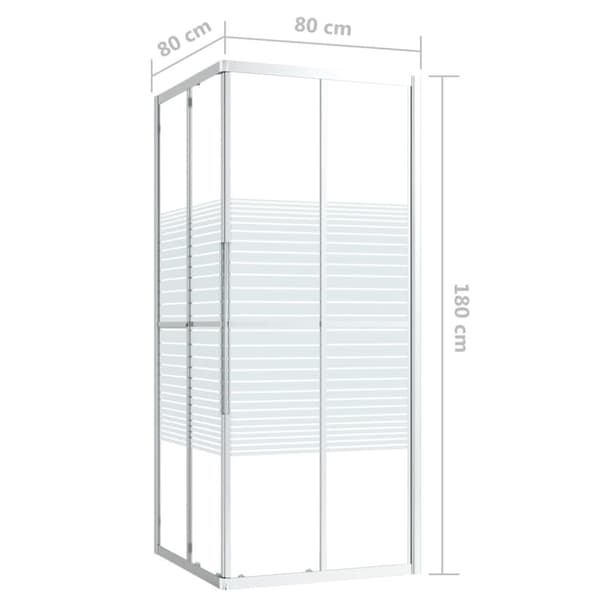 brusekabine 80x80x180 cm sikkerhedsglas