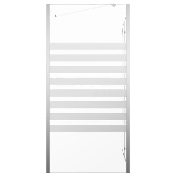 vidaXL brusevæg 120x68x130 cm hærdet glas stribet -  Brusedøre & -kabiner