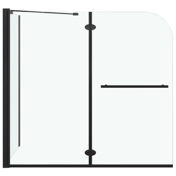 vidaXL Taittuva suihkukaappi ESG 120x68x130 cm musta -  Suihkuovet & -kulmat