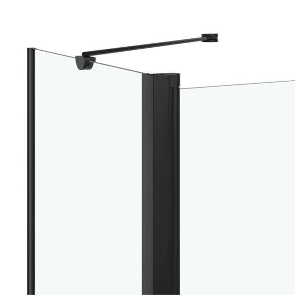 vidaXL Taittuva suihkukaappi ESG 120x68x130 cm musta -  Suihkuovet & -kulmat