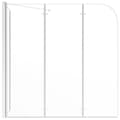 Pikkukuva 4 / 10: vidaXL Kylpyammeen seinä 120x69x130 cm karkaistu lasi läpinäkyvä -  Suihkuovet & -kulmat