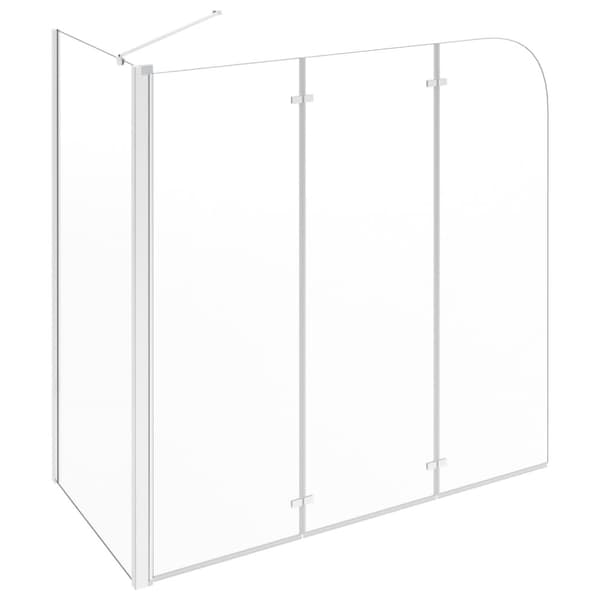 vidaXL Kylpyammeen seinä 120x69x130 cm karkaistu lasi läpinäkyvä -  Suihkuovet & -kulmat