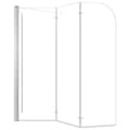 Pikkukuva 7 / 10: vidaXL Kylpyammeen seinä 120x69x130 cm karkaistu lasi läpinäkyvä -  Suihkuovet & -kulmat