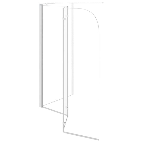 vidaXL Kylpyammeen seinä 120x69x130 cm karkaistu lasi läpinäkyvä -  Suihkuovet & -kulmat