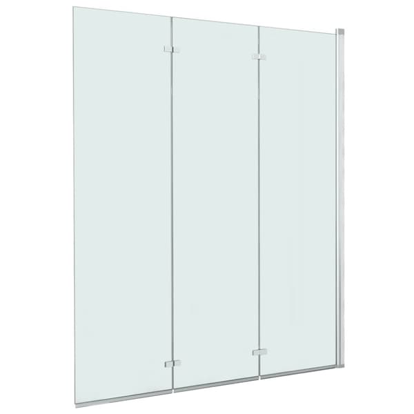 vidaXL Taittuva suihkukaappi 3 paneelia ESG 130x138 cm -  Suihkuovet & -kulmat