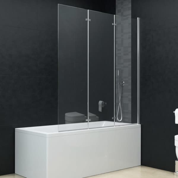 vidaXL Taittuva suihkukaappi 3 paneelia ESG 130x138 cm -  Suihkuovet & -kulmat
