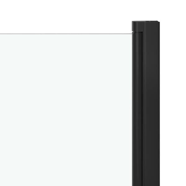 vidaXL foldbar brusekabine 2 paneler ESG 120x140 cm sort -  Brusedøre & -kabiner