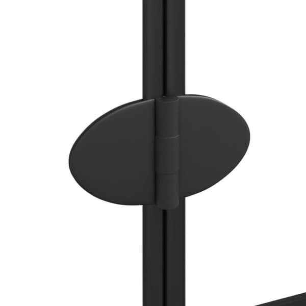 vidaXL foldbar bruseafskærmning 100x140 cm sikkerhedsglas sort -  Brusedøre & -kabiner