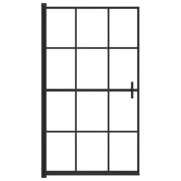 vidaXL Suihkuseinä ESG 80x140 cm musta - Suihkuovet & -kulmat