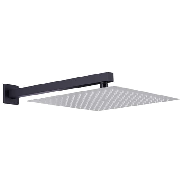 vidaXL støttestang til bruser 40 cm firkantet rustfrit stål 201 sort - Brusedøre & -kabiner
