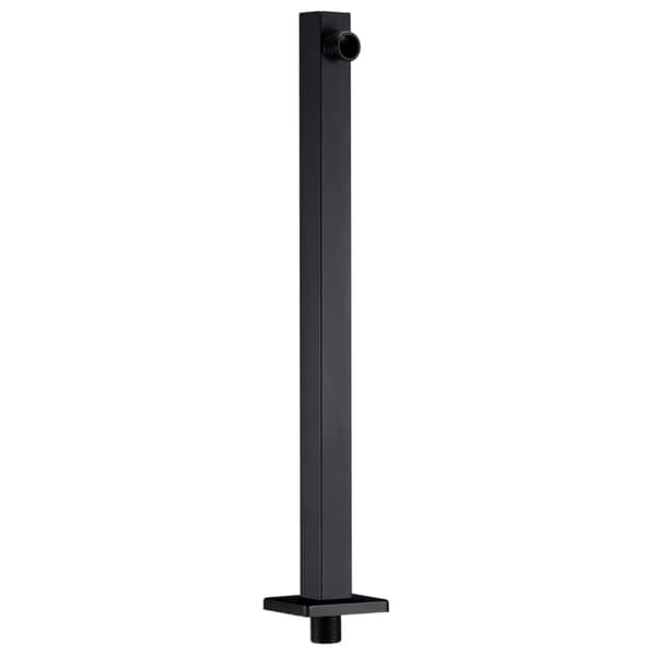 vidaXL støttestang til bruser 40 cm firkantet rustfrit stål 201 sort - Brusedøre & -kabiner