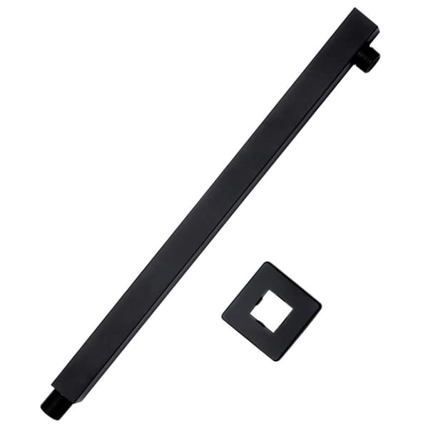 vidaXL støttestang til bruser 40 cm firkantet rustfrit stål 201 sort - Brusedøre & -kabiner