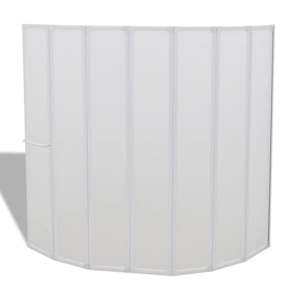 Bad Skærm 140 x 168 cm 7 Foldbare Paneler med håndklædeholder -  Brusedøre & -kabiner