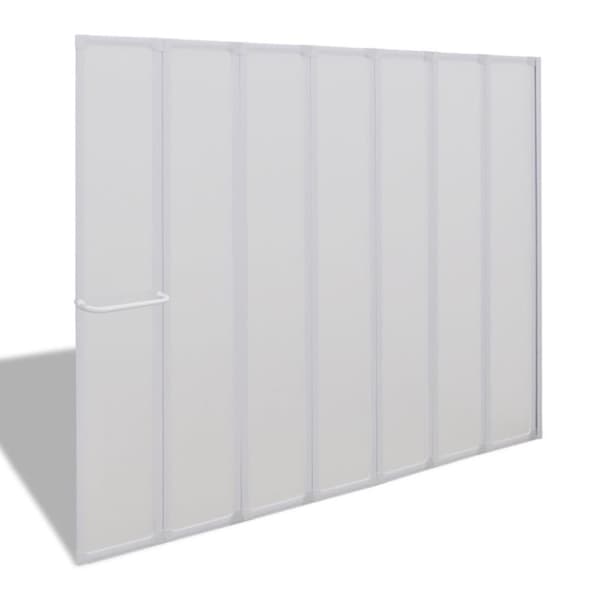 Bad Skærm 140 x 168 cm 7 Foldbare Paneler med håndklædeholder -  Brusedøre & -kabiner