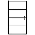Miniatyrbillede 5 af 7: Brusedør 81 x 195 cm hærdet glas sort - Brusedør - Brusedøre - Home & Living