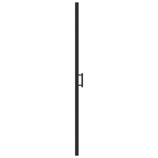 brusedør 100x178 cm halvmatteret hærdet glas sort