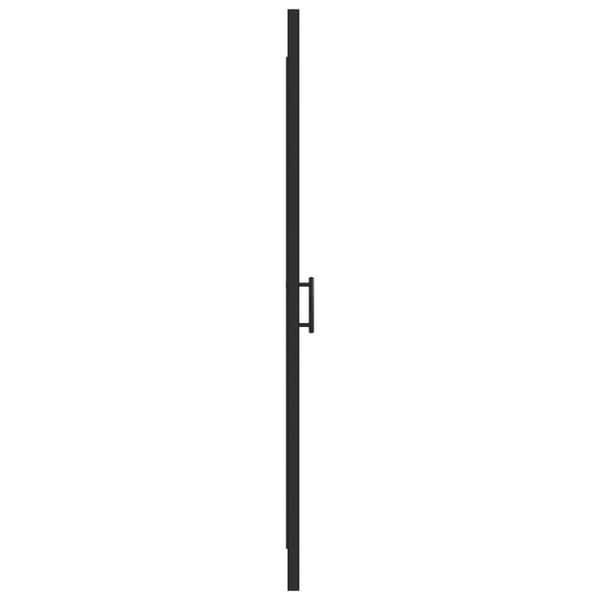 brusedør 81x195 cm halvmatteret hærdet glas sort