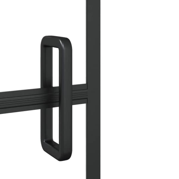 bruseafskærmning 100x140 cm sikkerhedsglas sort