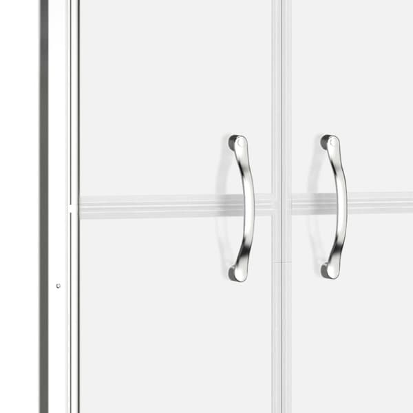 brusedør 71x190 cm delvist matteret sikkerhedsglas