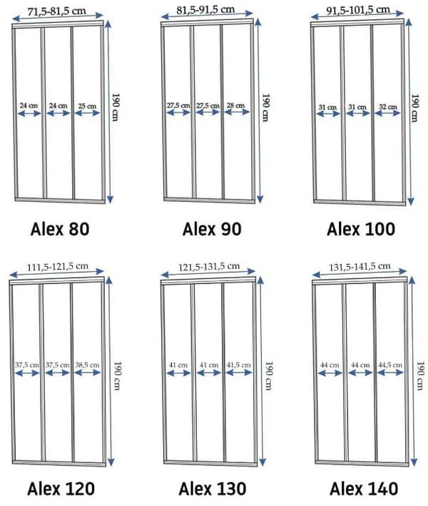 Rea Alex 100 Harjattu Kulta Suihkuovi
