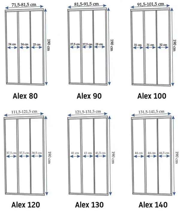 Rea Alex 120 Harjattu Kulta Suihkuovi