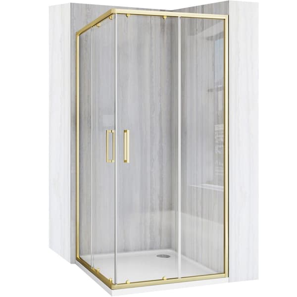 CITY BØRSTET GULD KABINE + SAVOY SORT BUND 90x90
