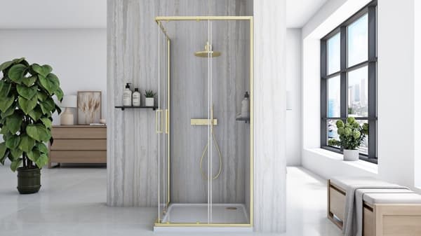 CITY BORSTAD GULD KABIN + SAVOY VIT TRÅG 90x90