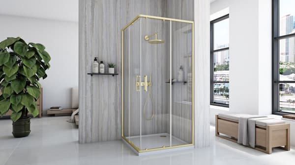 CITY BORSTAD GULD KABIN + SAVOY VIT TRÅG 90x90