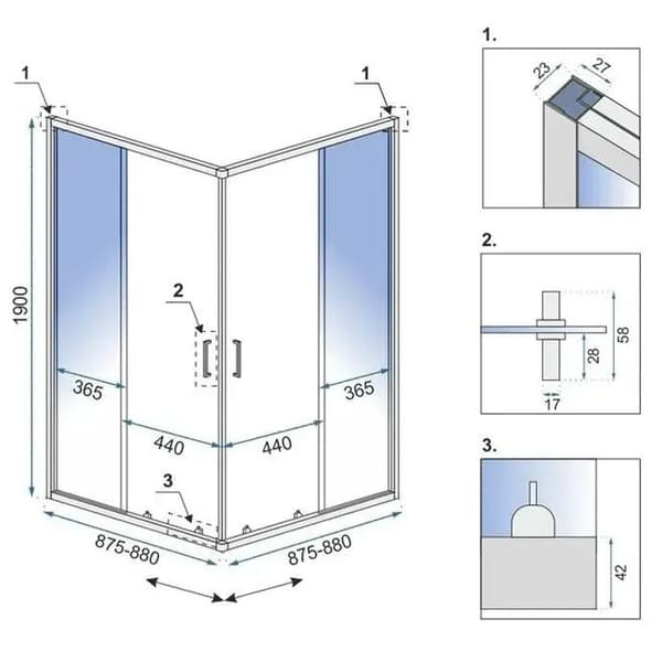 CITY BORSTAD GULD KABIN + SAVOY VIT TRÅG 90x90