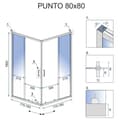 Pikkukuva 7 / 10: PUNTO BLACK 80x80 + SAVOY MUSTA SUIHKUKABINETTI