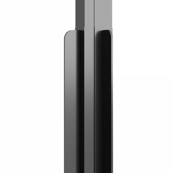 Suihkukaappi puolihuurrettu ESG 70x70x180 cm musta