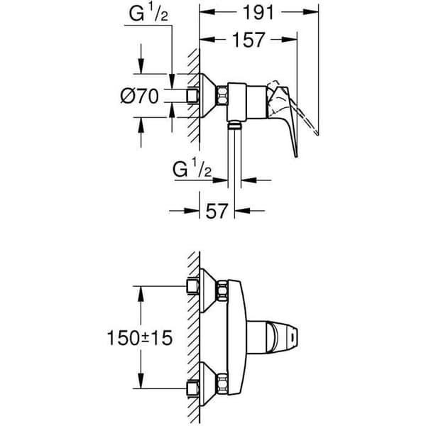 GROHE Väggfäste, (tysk import) - 23755000