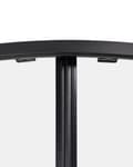 Miniatyrbilde 4 av 7: Dusjvegg Svart Herdet Glass Aluminiumsramme Dobbel Dør Halvrund 90 x 90 x 185cm Moderne Design