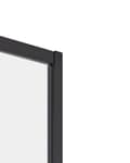 Miniatyrbilde 5 av 7: Dusjvegg Svart Herdet Glass Aluminiumsramme Dobbel Dør Halvrund 90 x 90 x 185cm Moderne Design