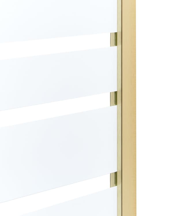 Dusj- og Badevegg med Dører Gull Transparent og Frostet Herdet Glass med Aluminium og Rustfritt Still 140 x 100 cm Justerbar Minimalistisk