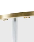 Miniatyrbilde 4 av 7: Dusjvegg Gull Herdet Glass Aluminiumsramme Dobbel Dør Halvrund 80 x 80 x 185cm Moderne Design