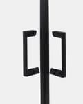 Miniatyrbilde 6 av 7: Dusjvegg Svart Herdet Glass Aluminiumsramme Dobbel Dør 90 x 90 x 185cm Moderne Design