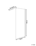 Miniatyrbilde 3 av 7: Dusjvegg Sølv Herdet Glass Våtrom Baderom Uten Dør 90 x 190 cm Moderne Design