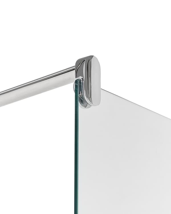 Dusjvegg Sølv Herdet Glass Våtrom Baderom Uten Dør 90 x 190 cm Moderne Design