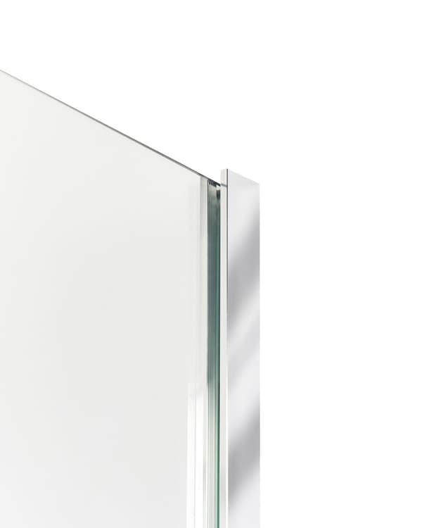 Dusjvegg Sølv Herdet Glass Våtrom Baderom Uten Dør 90 x 190 cm Moderne Design