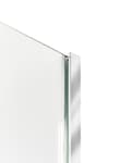 Miniatyrbilde 5 av 7: Dusjvegg Sølv Herdet Glass Våtrom Baderom Uten Dør 90 x 190 cm Moderne Design