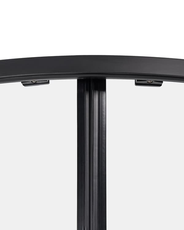 Brusehjørne Sølv Hærdet Glas Aluminiumsramme Dobbeltdør Halvrund 80 x 80 x 185 cm Moderne Design