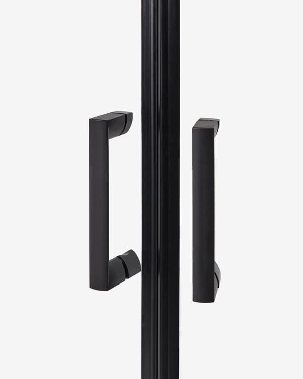 Brusehjørne Sølv Hærdet Glas Aluminiumsramme Dobbeltdør Halvrund 80 x 80 x 185 cm Moderne Design