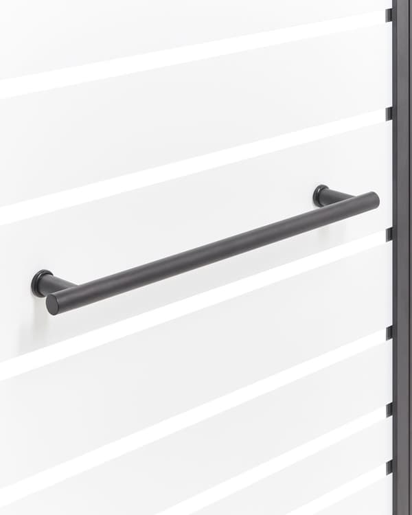 Brusebadekarskærm med døre Gennemsigtigt og matteret hærdet glas med aluminium og rustfrit still 140 x 100 cm Justerbar Minimalist