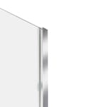 Miniatyrbillede 6 af 8: Brusehjørne Sølv Hærdet glas Aluminiumsramme Enkeltdør 80x100x185cm Moderne design