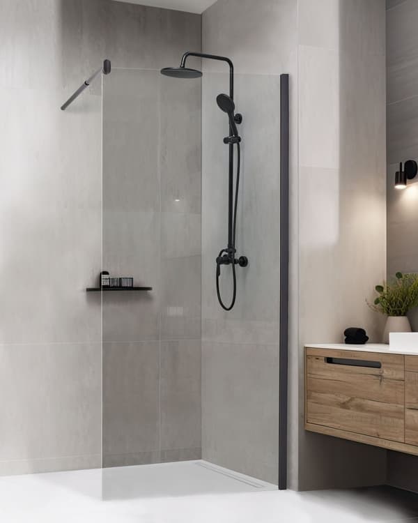 Brusevæg Hærdet Glas 90 x 190 cm Moderne Bruseafskærmning Glasvæg til Badeværelse Minimalistisk Bruseniche Glaspanel