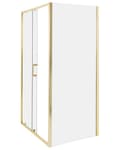 Miniatyrbillede 4 af 8: Brusehjørne Sølv Hærdet glas Aluminiumsramme Enkeltdør 80x100x185cm Moderne design