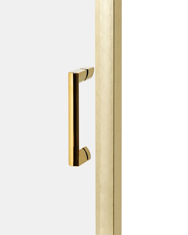 Brusehjørne Sølv Hærdet glas Aluminiumsramme Enkeltdør 80x100x185cm Moderne design