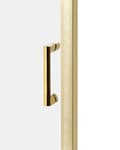 Miniatyrbillede 7 af 8: Brusehjørne Sølv Hærdet glas Aluminiumsramme Enkeltdør 80x100x185cm Moderne design