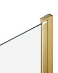 Miniatyrbillede 5 af 6: Bruseafskærmning i forkromet aluminium med transparent hærdet glas 140 x 70 cm Justerbar vippe funktion i Minimalist skandinavisk design